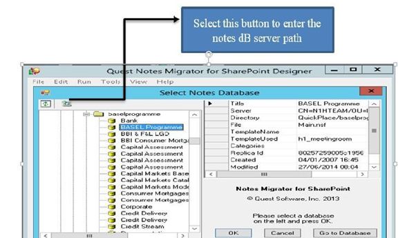 noted db server path